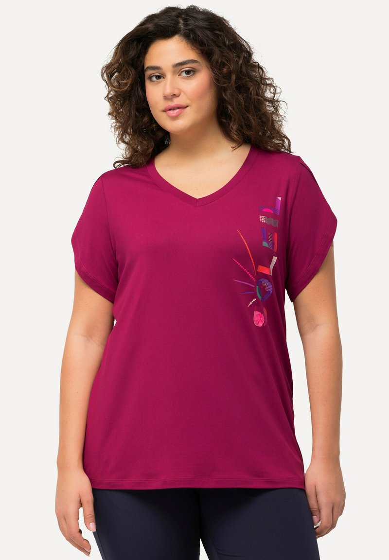 Ulla Popken FUNKTIONS SOLEIL, V-AUSSCHNITT, HALBARM - Camiseta estampada