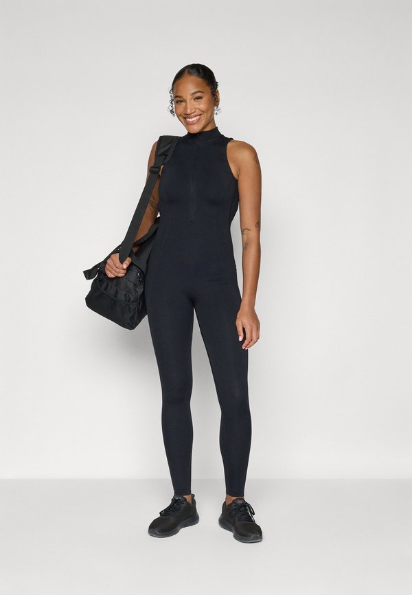 SLEEK SEAMLESS ZIP FRONT SCULPT JUMPSUIT - Gym suit4