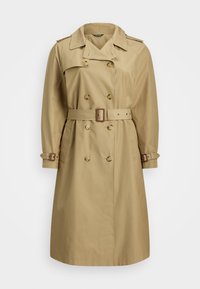 DOUBLE-BREASTED BELTED TRENCH COAT - Trench - birch tan