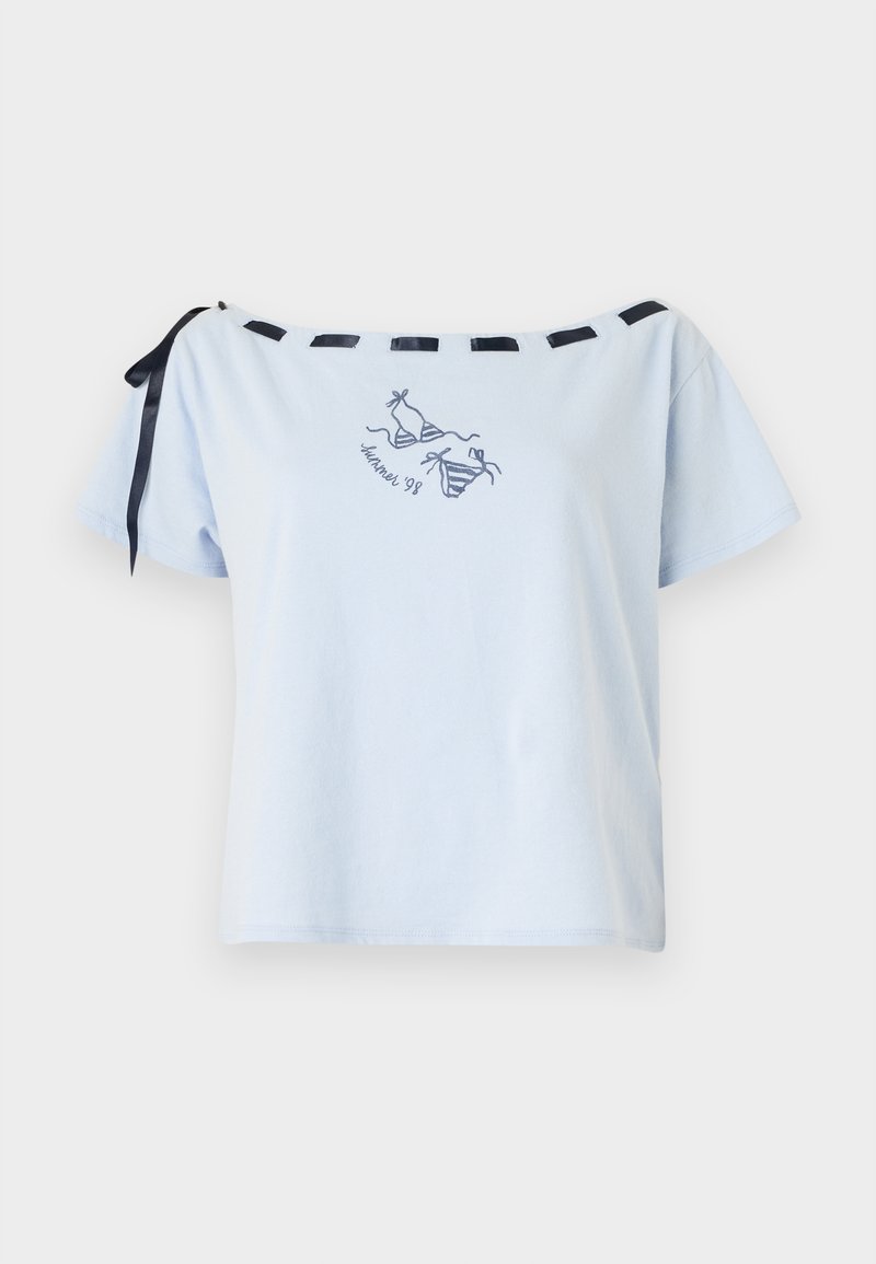 Hollister Co. T-shirt print lichtblauw