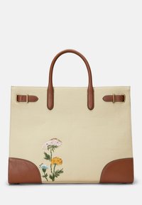 Lauren Ralph Lauren DEVYN TOTE LARGE - Veľká kabelka - riviera floral/sand/tan