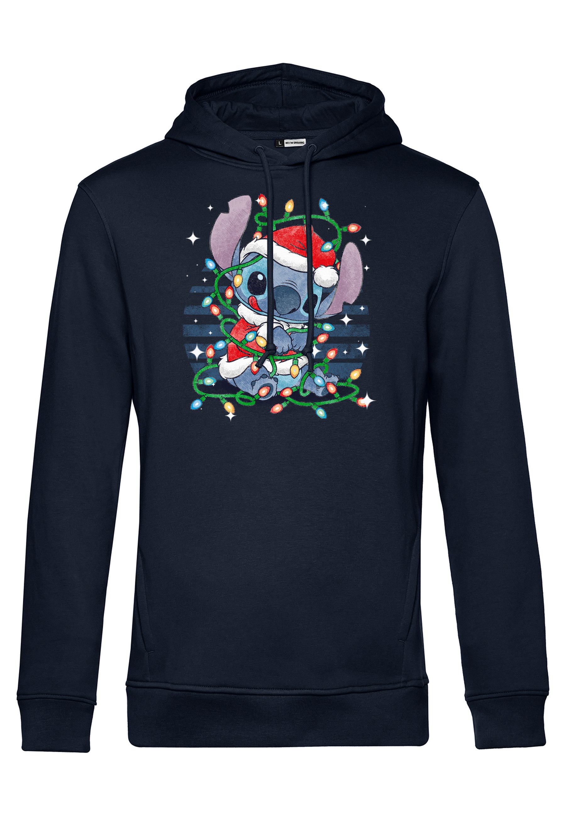 Disney LILO & STITCH XMAS LIGHTS - Hoodie - navy blue/donkerblauw