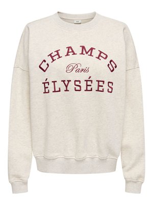 JDY, JDYMESA L/S O-NECK EMB SWEAT JRS NOOS - Sweatshirt - oatmeal