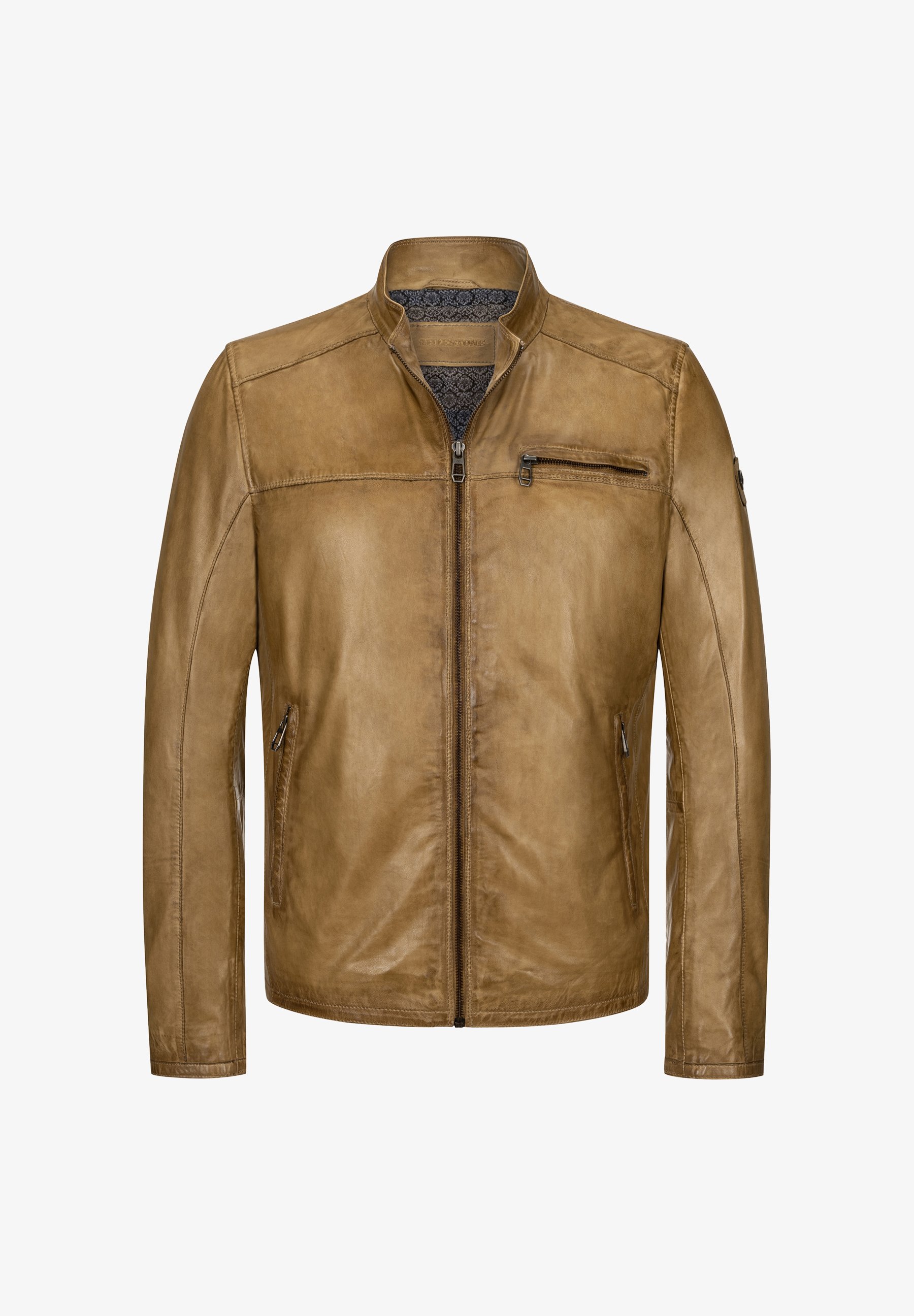Milestone MSMarco Lederjacke hell cognac/braun Zalando
