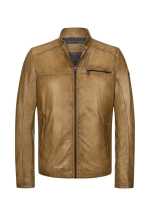 MSMarco - Lederjacke - hell cognac
