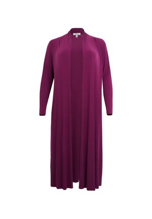 YOEK, YOEK DAMEN STRICKJACKE MIT LANGARM - Strickjacke - purple