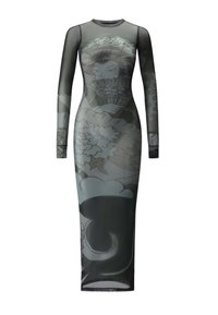 GEISHA FAN  - Vestito lungo - black