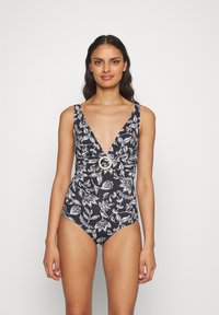 LASCANA - SWIMSUIT KATTA VIV - Badedragt - black-creme Miniaturebillede 1