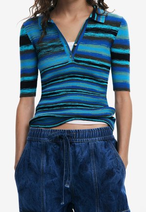 T-shirt med print - blue