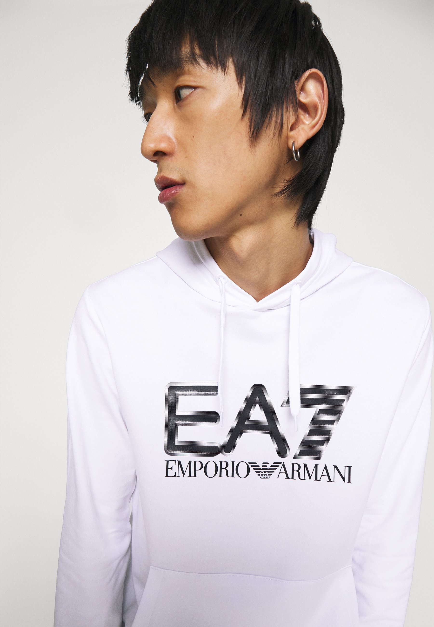 EA7 Emporio Armani Sweater - white/black/wit - Zalando.nl
