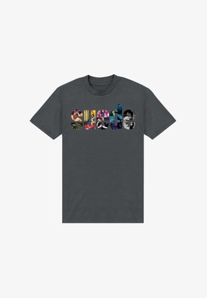 Henry Tiger, OFFICIAL SUEDE MULTI LOGO - T-shirts print - charcoal grey