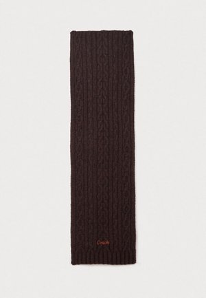 EMBROIDRED CABLE MUFFLER UNISEX - Scarf - dark brown