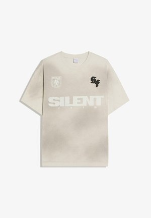 Bershka, SILENT PRINT - T-SHIRT - Tričko s potlačou - beige