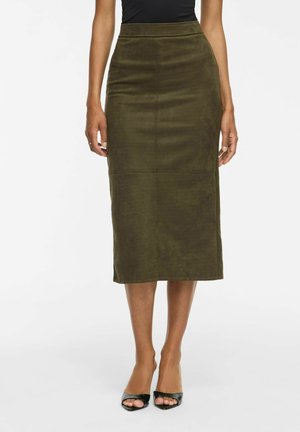 VILA MIDI SKIRT VITAMIRA HIGH WAIST - Gonna a tubino - forest night