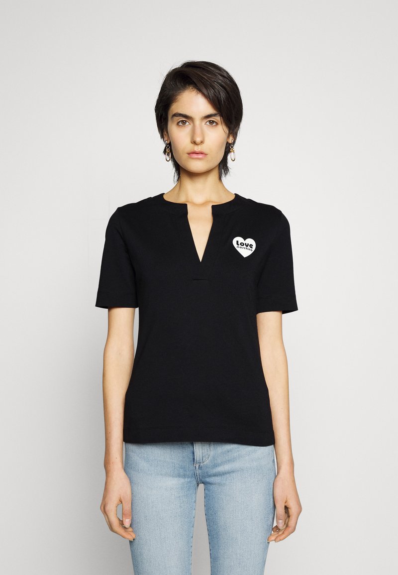 Camiseta Love Moschino Mujer - Manga Larga, Algodón, Estampado Brillante