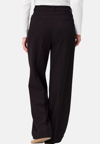 zero WIDE LEG MIT BÜGELFALTE - Nadrágok - black beauty