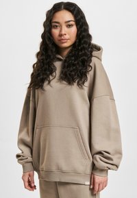DEF Mikina s kapucí - brown washed