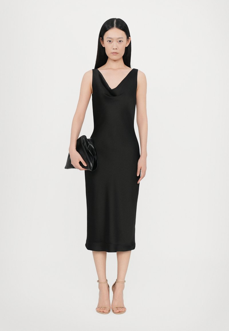 Norma Kamali MARIA DRESS BELOW KNEE - Cocktail dress / Party dress - black  - Zalando.co.uk