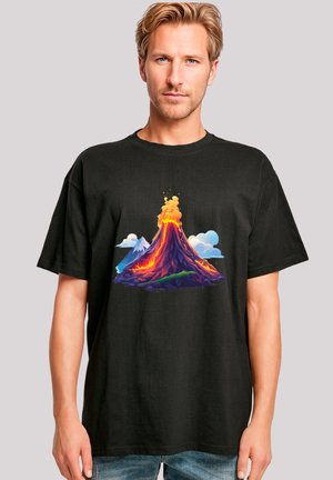VULKANAUSBRUCH - Print T-shirt - schwarz