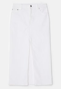 LONG SLIT SKIRT - Falda vaquera - washed white