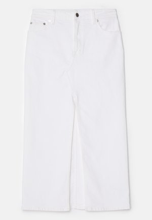 Filippa K LONG SLIT SKIRT - Denimnederdele - washed white