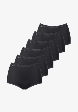 Sorte bomuldsunderbukser i en pakke med seks, med en glat tekstur og elastisk talje med logo-detail. Klassisk design med fuld dækning.
