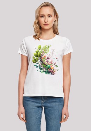 SPRING TREE - Print T-shirt - weiß