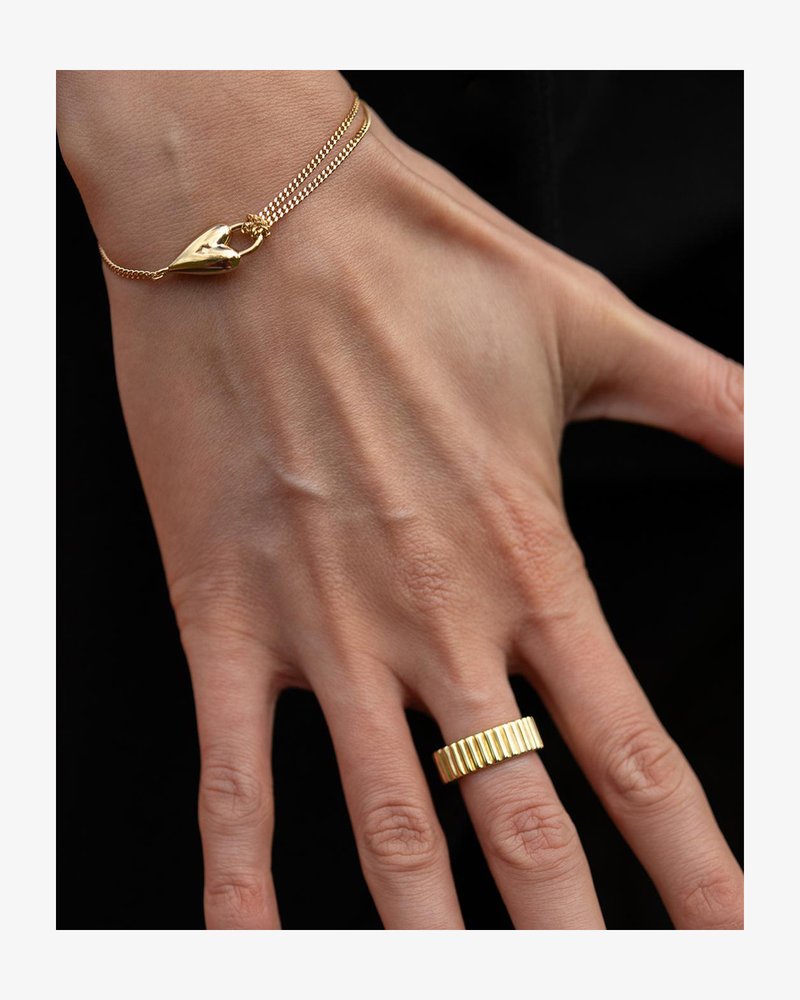 Avgvst BUGLE BEAD NARROW - Prstan - gold-coloured