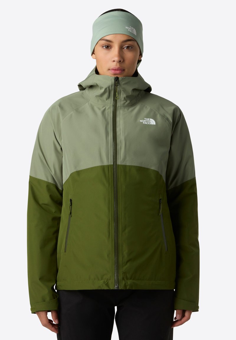The North Face W DIABLO DYNAMIC ZIP-IN JACKET - Outdoorová bunda - bark mist woodland gree