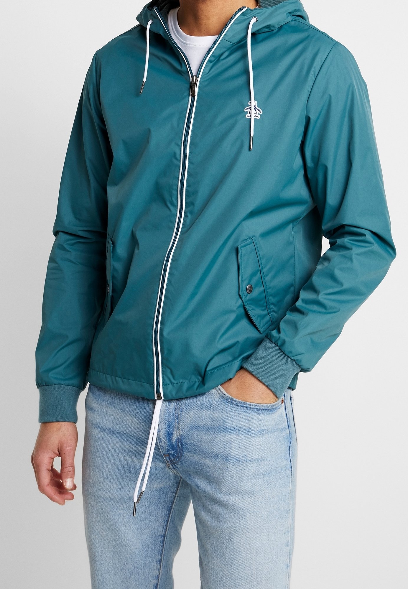 Original Penguin Waterproof jacket - green - (Pre-owned) - Zalando