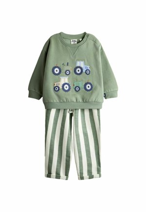 REGULAR FIT - 2-PIECE STRIPE SET - Sweatshirt - green tractor