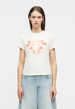 CLASSIC TEE DISNEY HEART HANDS - Μπλουζάκι με στάμπα - vintage white