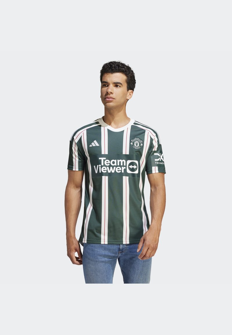 adidas Performance MANCHESTER UNITED AWAY - Squadra - green night/core white/active maroon