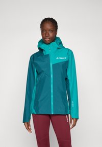 Adidas Terrex RAIN  - Vandeniui atspari striukė - mystery green/pure teal