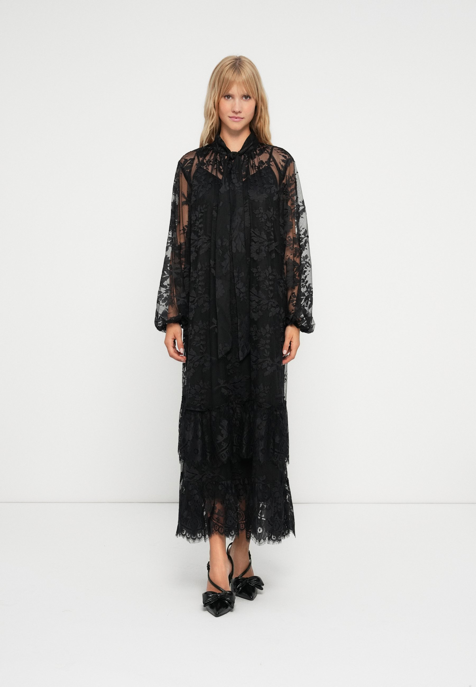 women's short lace dress Elaine Lace Mini Dress in Black main image 0