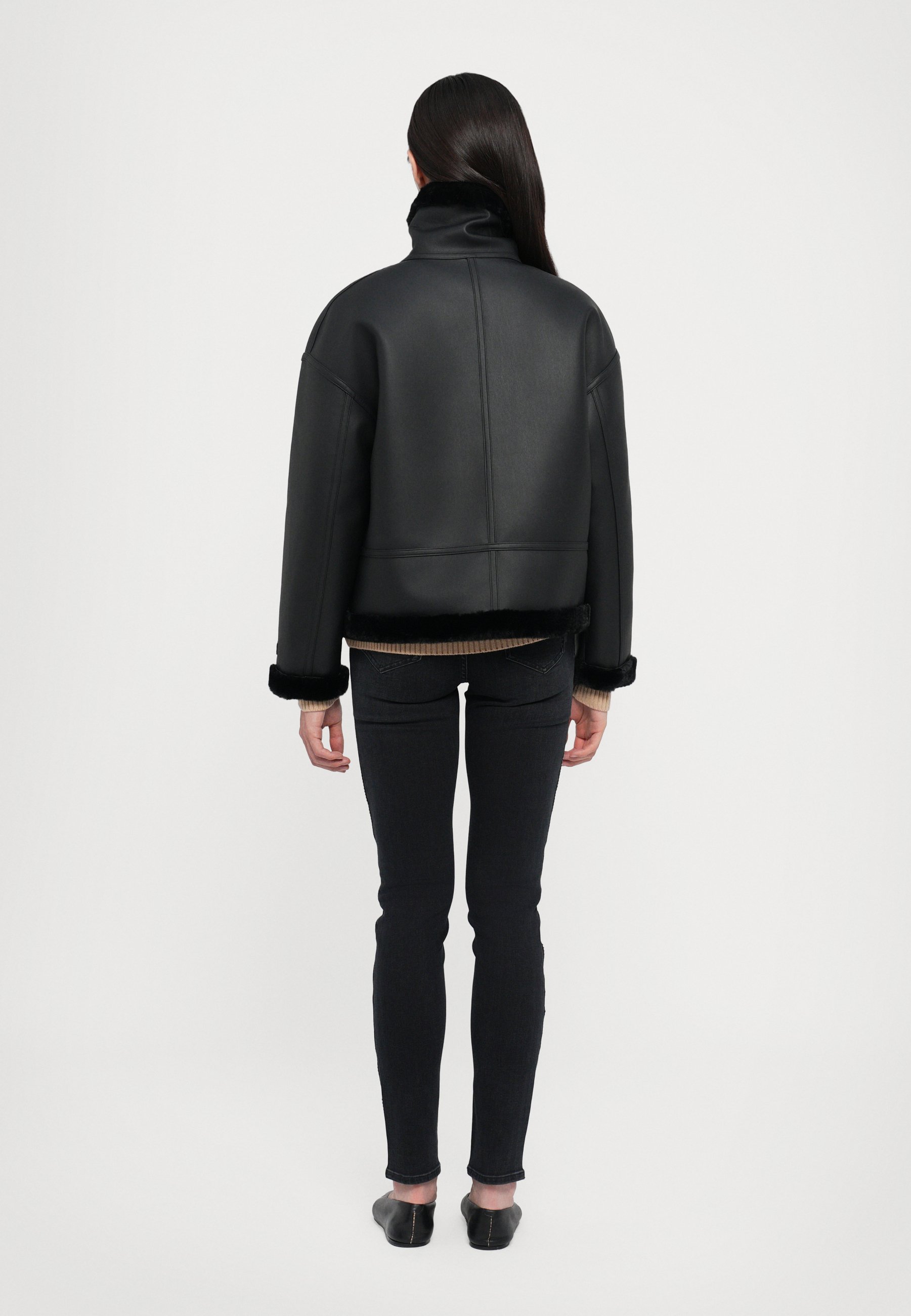 Armani Exchange JACKET - Faux leather jacket - black - Zalando.co.uk
