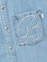 BLKVIS DENIM SHORTSLEEVE UNISEX - Camicia - victoria blue