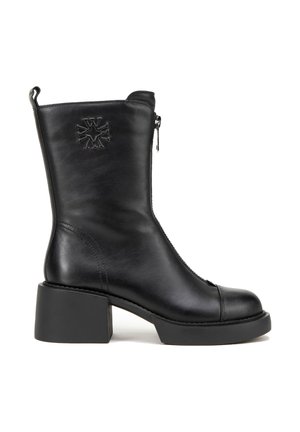 Platform ankle boots - black