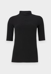 MOCK NECK SLIM TEE - T-shirt basique - black