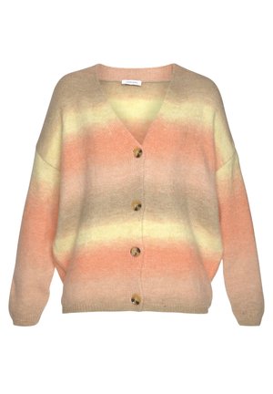 Strickjacke - apricot gelb braun