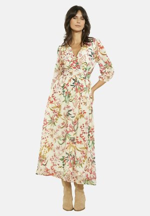 FLOWING WRAP-EFFECT  - Dnevna obleka - lt beige