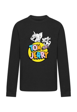 TOM AND JERRY - HAPPY LOGO - Long sleeved top - black