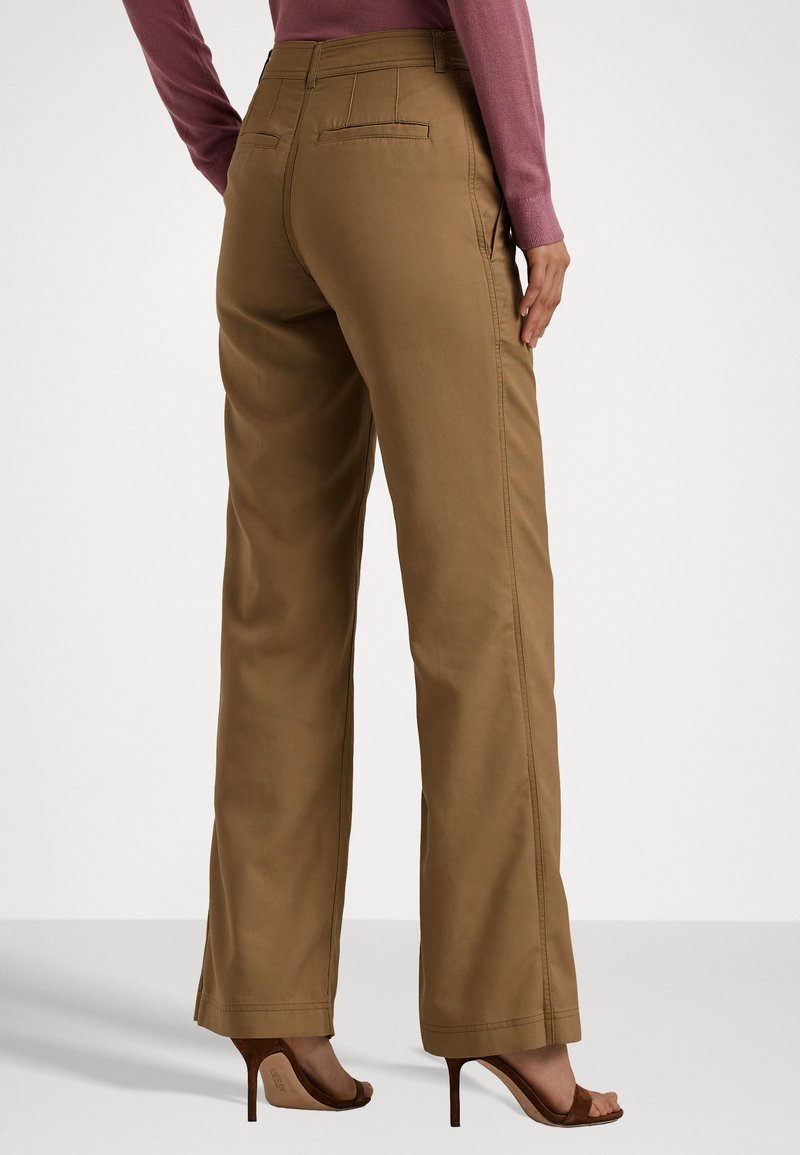 Pantalon Femme LA REDOUTE Laura Clement - Taille 12, Marron Laine Mélangée, Large, 1/2 Doublé - Occasion Très Bon État