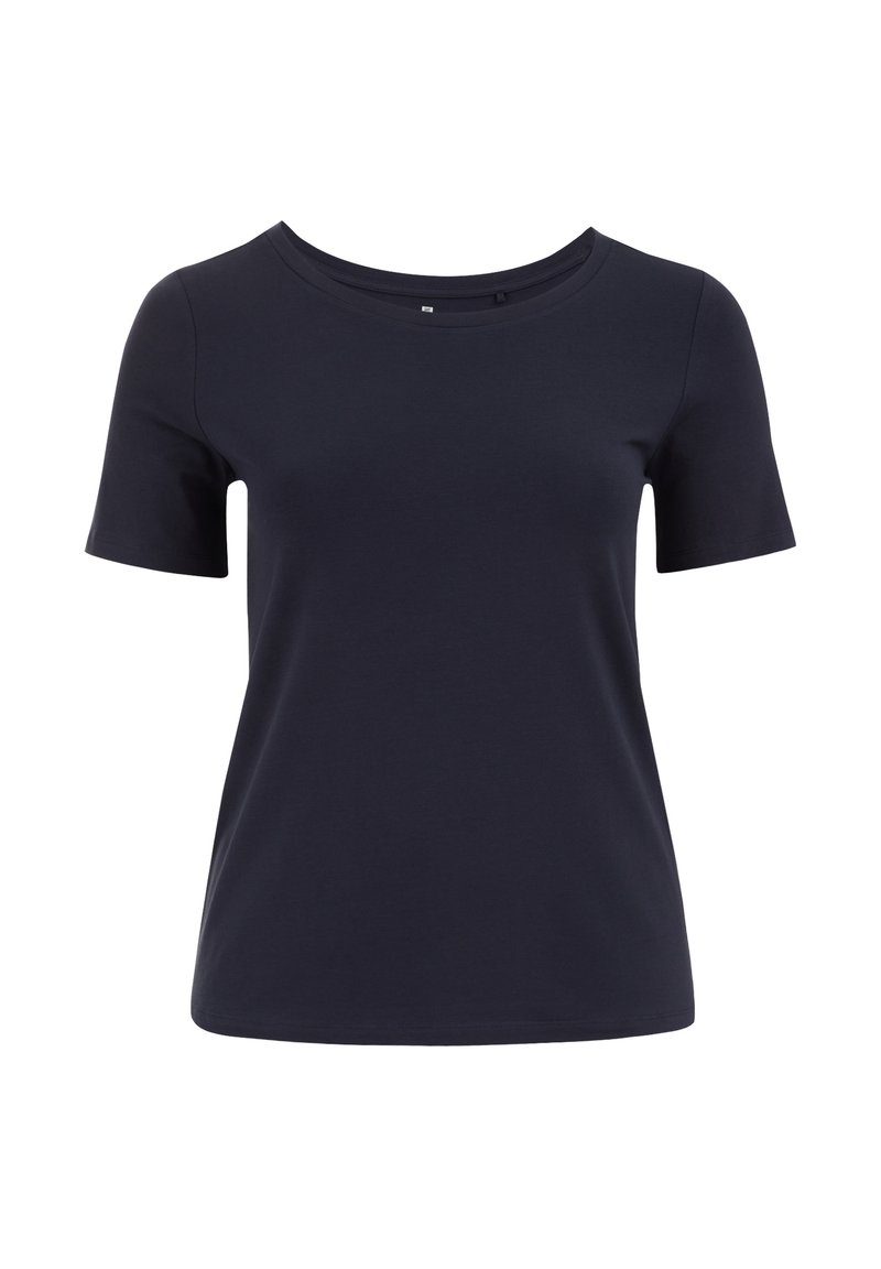 WE Fashion T-shirt basic donkerblauw