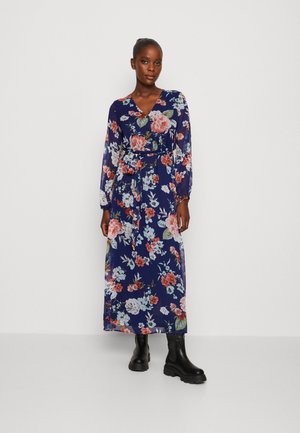 ONLY ONLSAGA V NECK BUTTON DRESS - Μάξι φόρεμα - sky captain/dahlia