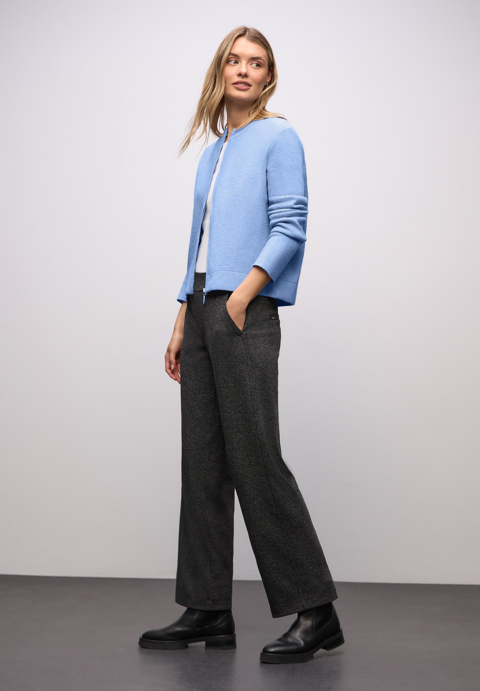 Street One Offener Cardigan für Damen in Weiß - NETTE