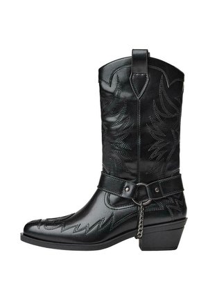 Cizme cowboy/biker - black