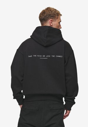 Pegador CHASE OVERSIZED JACKET - Majica s kapuljačom i patentnim zatvaračem - washed black