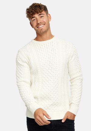 INDICODE JEANS INBELLIN - Strickpullover - white asparagus