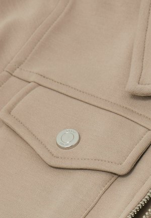 Reiss, MEDINA PREMIUM INTERLOCK ZIP-THROUGH OVERSHIRT - Lukuga pusa - stone
